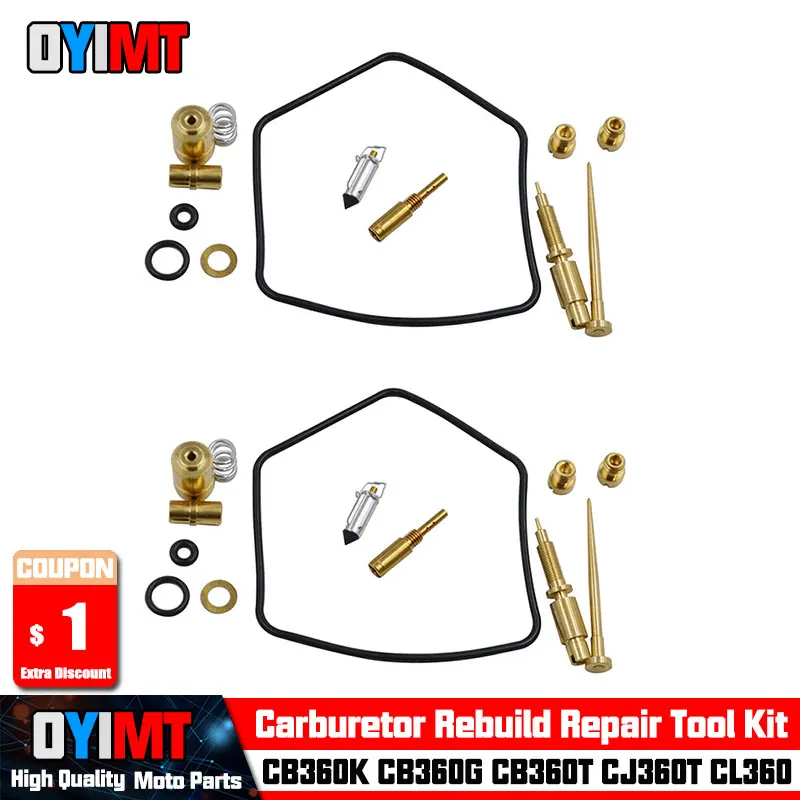 2set Motorcyclce Carburetor Rebuild Repair Tool Kit For Honda CB360K CB360G CB360T CJ360T CL360 Scrambler 1974-1976