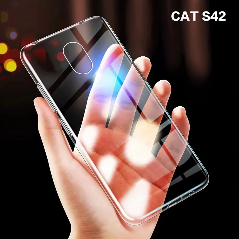 Case For Caterpillar S42 Bumper Silicon Capa Soft TPU Matte Black Phone Protector Shell For CAT S42 S 42 Protective Glass Coque