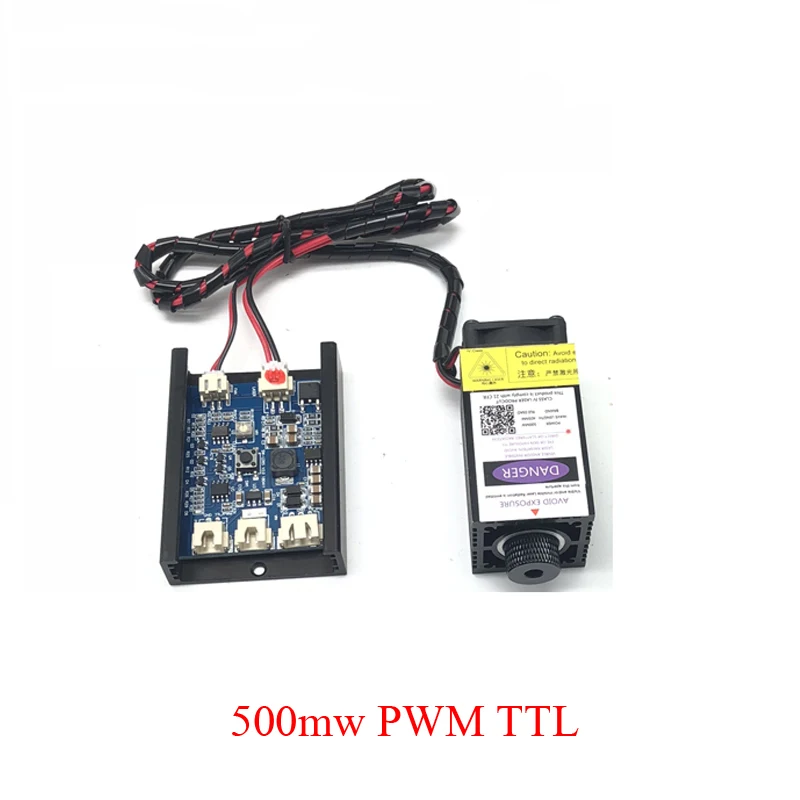 12V punto laser blu viola 500mW messa a fuoco regolabile 405nm FAI DA TE laser macchina per incidere con TTI/PWM drive + occhiali