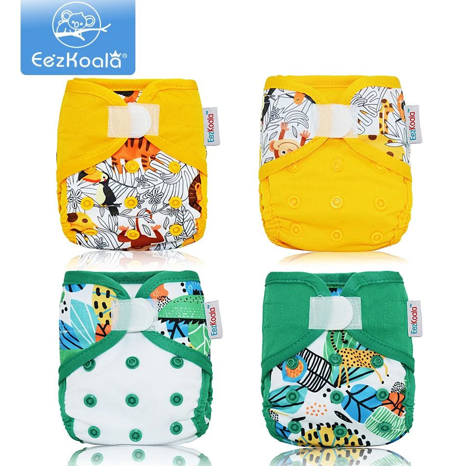 EezKoala ECO-friendly Newborn Cloth Diaper Cover Baby Diapers Waterproof Cover Nappies Reusable Washable Adjustable Pocket