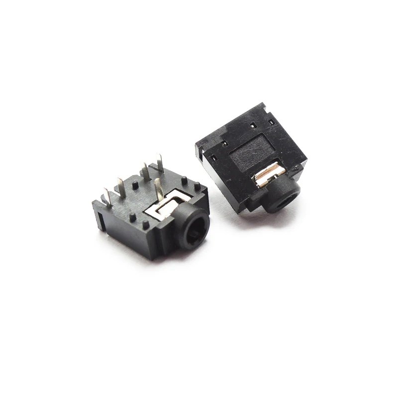 20 TEILE/LOS Metall Kunststoff PJ-307 PJ307 3,5mm Stereo Jack Buchse Audio Jack Stecker PCB 3F07 5PIN SCHWARZ