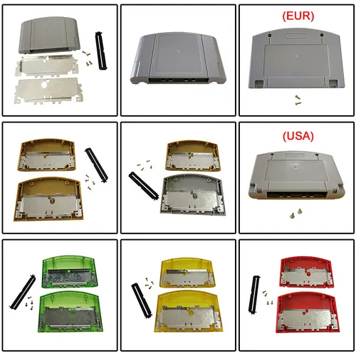 Carcasa de plástico de repuesto para cartucho de juego N64