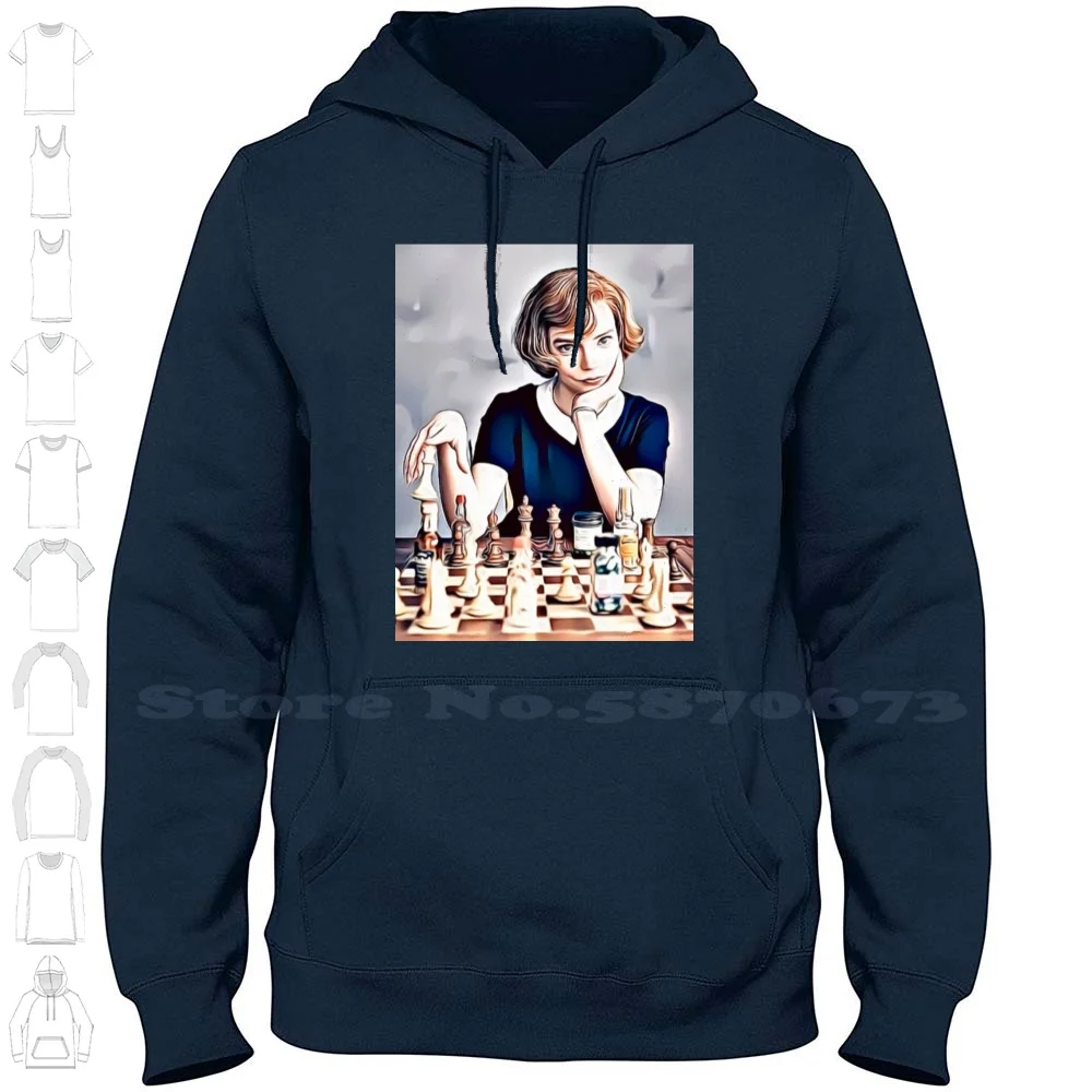 Queens Gambit Schach film Beth Harmon 100% Baumwolle Hoodie T-Shirt ? ? ? ? ? ? ? ? ? ? ? ? ? ? ? ? ? Das damen gambit gambito de