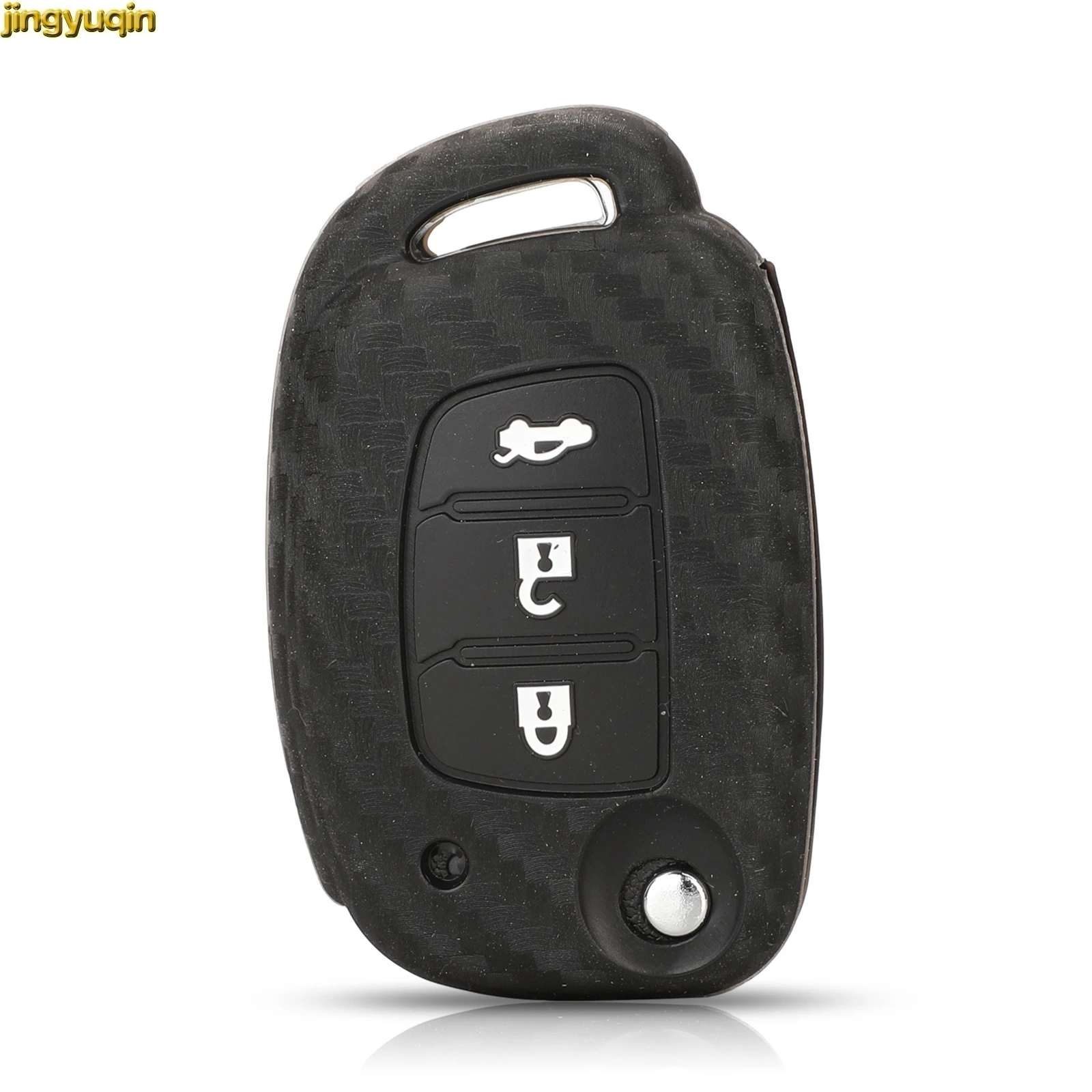 

Jingyuqin 30pcs Remote Car Key Carbon Silicone Case Cover For Hyundai HB20 Santa Fe I40 IX35 Mistra Accent Solaris Elantra Verna