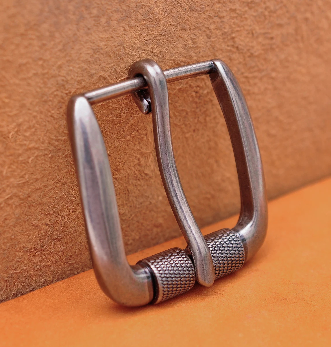 57*55 MM (INNER 38 MM) Strong Biker Silver Single Pin Prong Roller Leather Belt Buckle Fit 1-1/2