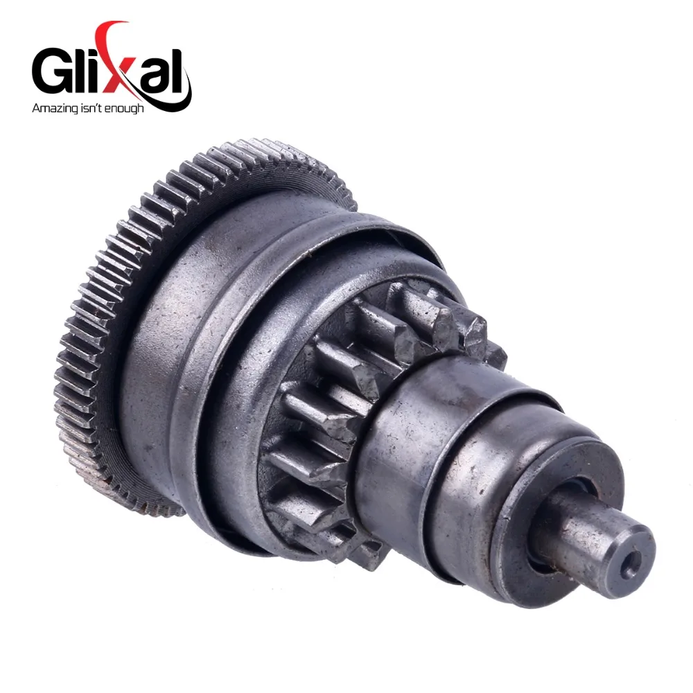 Glixal Starter Motor Clutch Bendix for Chinese GY6 49cc 50cc 139QMB 139QMA Scooter Moped ATV Go-Kart Engine