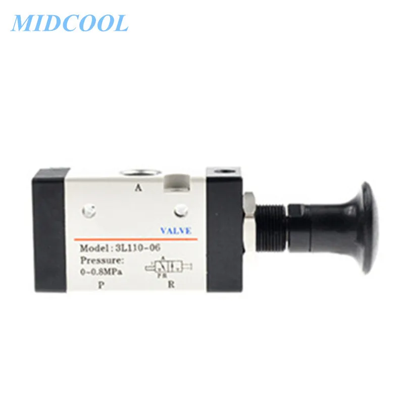 Push-pull Valve 3L Series 3L110 3L210 3L310 3 port 2 position