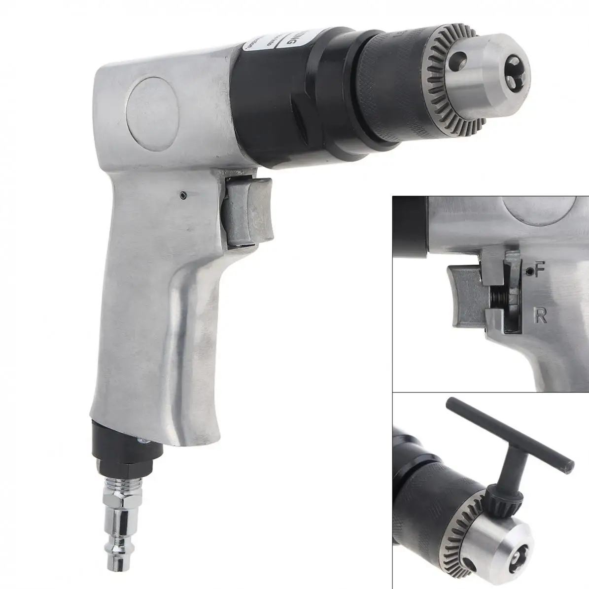 AD-102 1/4 "1700 obr./min szybki, dodatni, odwrócony pistolet pistolet pneumatyczny z kluczem wiertarskim i szybkozłączem