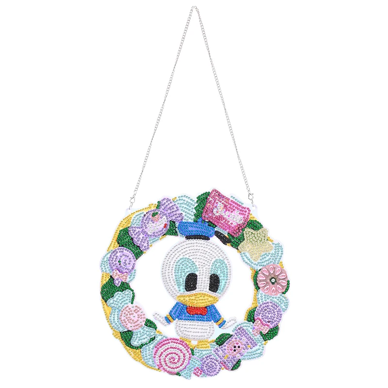 Disney 5D Diamond Painting Christmas Wreath Special Rhinestone Cartoon Donald Duck Baby Embroidery DIY Craft Home Decoration