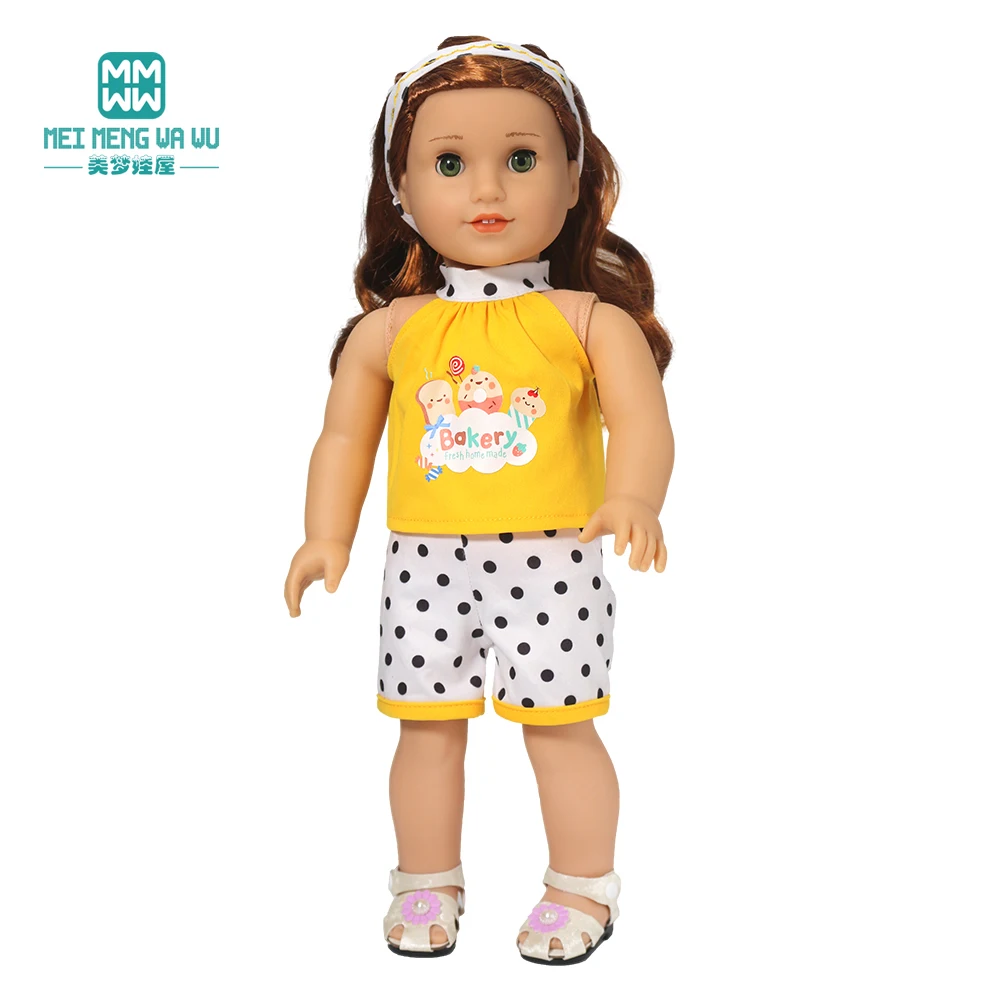 Roupas para Brinquedos de Bonecas Americanas, Fits 43-45cm, Acessórios de Boneca Recem Nascida, Vestidos de Moda, Girl\'s Gift