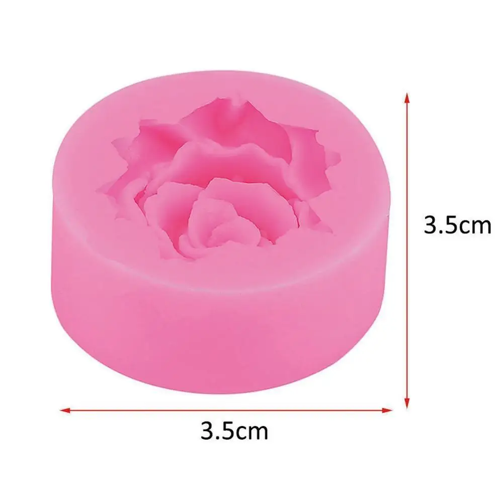 Household 3D Rose Flower Shape Silicone Mold Form Chocolate Handmade Diy Soap Fondant Mold Making Cake Decoration Cake R9I8