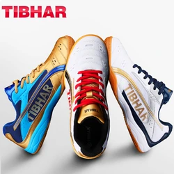 Tibhar tênis de mesa com caixa original, tênis leve confortável, tênis profissional resistente ao desgaste, tênis de ping-pong, sapatos esportivos