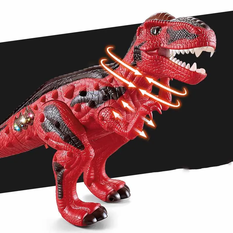 Hot new fire-breathing electric dinosaur 3D Tyrannosaurus design Light projection Walking sound model Situational animal pet toy