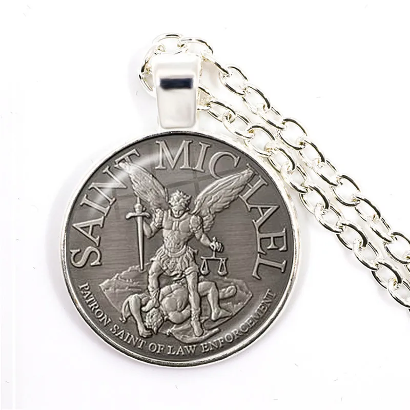 Collar de San Miguel, moda, Protect Me Saint Shield, protección, collares de justicia, colgantes, talismán, regalos cristianos