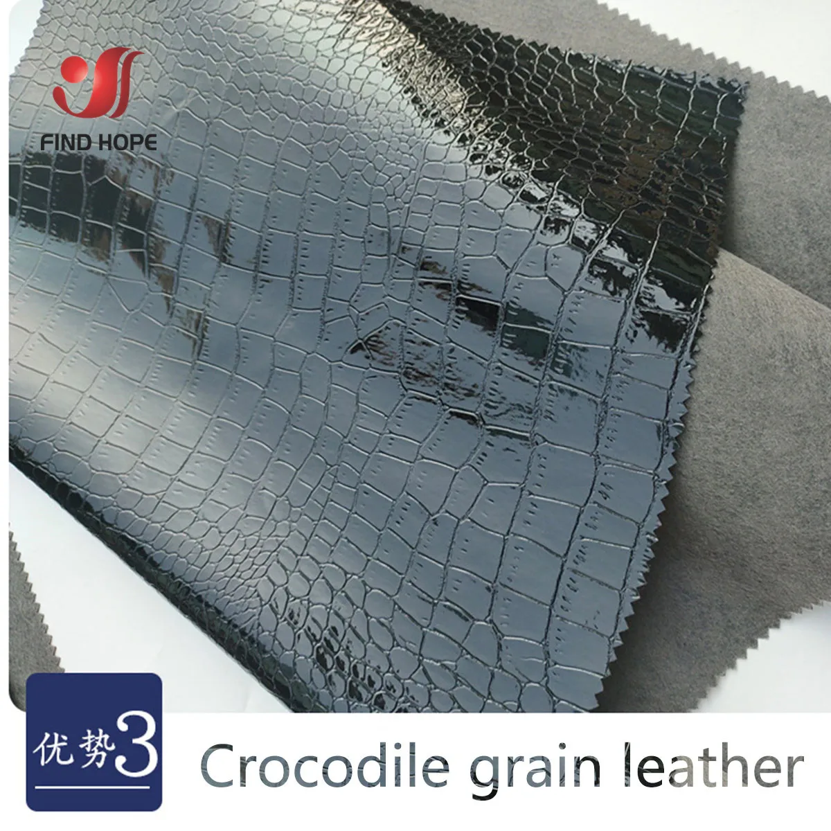 Crocodile Synthetic Faux Leather Fabric Highlight Vinyl Upholstery Finish Marine for Hairs Bag Earring Bow Craft Sewing Handmade