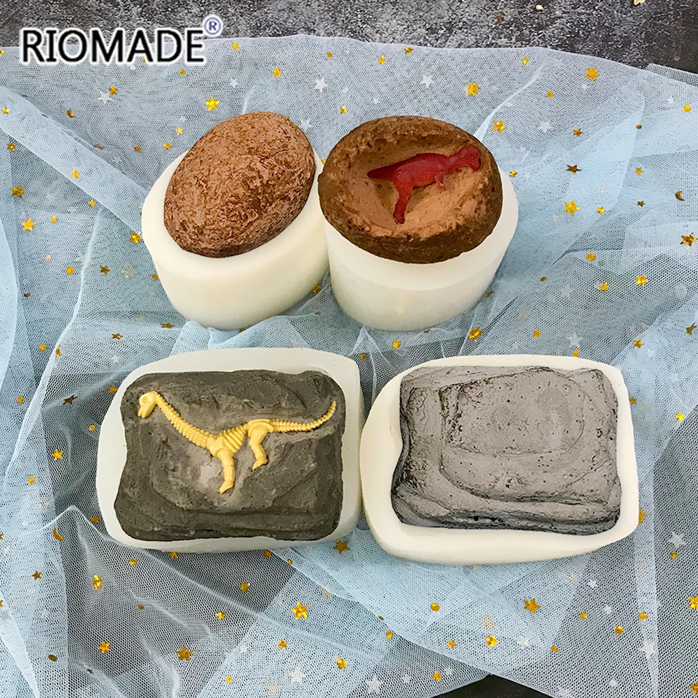 Dinosaur Egg Skeleton Specimen Silicone Mold Fondant Cake Decorating Tools DIY Handmade Making Craft Blind Box Gypsum Mould