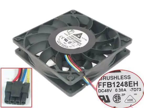 

Delta Electronics FFB1248EH 7D73 DC 48V 0.38A 120x120x25mm Server Cooling Fan