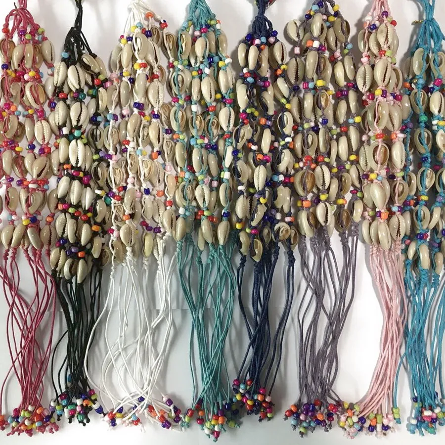 Wholesale 75pcs Conch Cowrie Sea Shell Friendship Bracelet Festival Beach Surfer