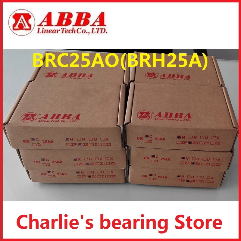 Imagem -06 - Genuine Abba Linear Guias Rolamentos Flangeada Rolamento Slider Brc25ao Brh25a 100 Novo 1pc