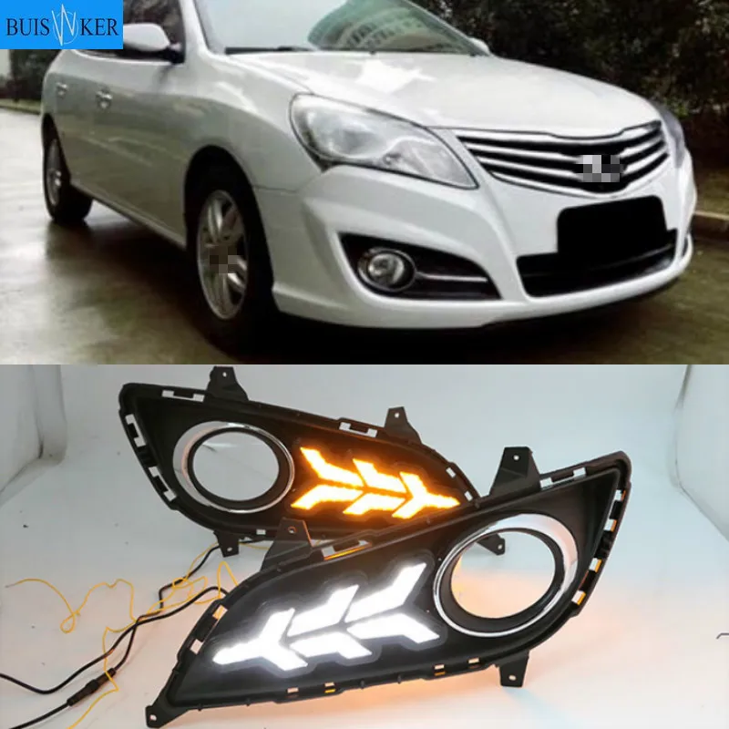 

LED DRL For elantra High brightness guide LED DRL led fog lamps daytime running lights For Hyundai elantra 2011-2016