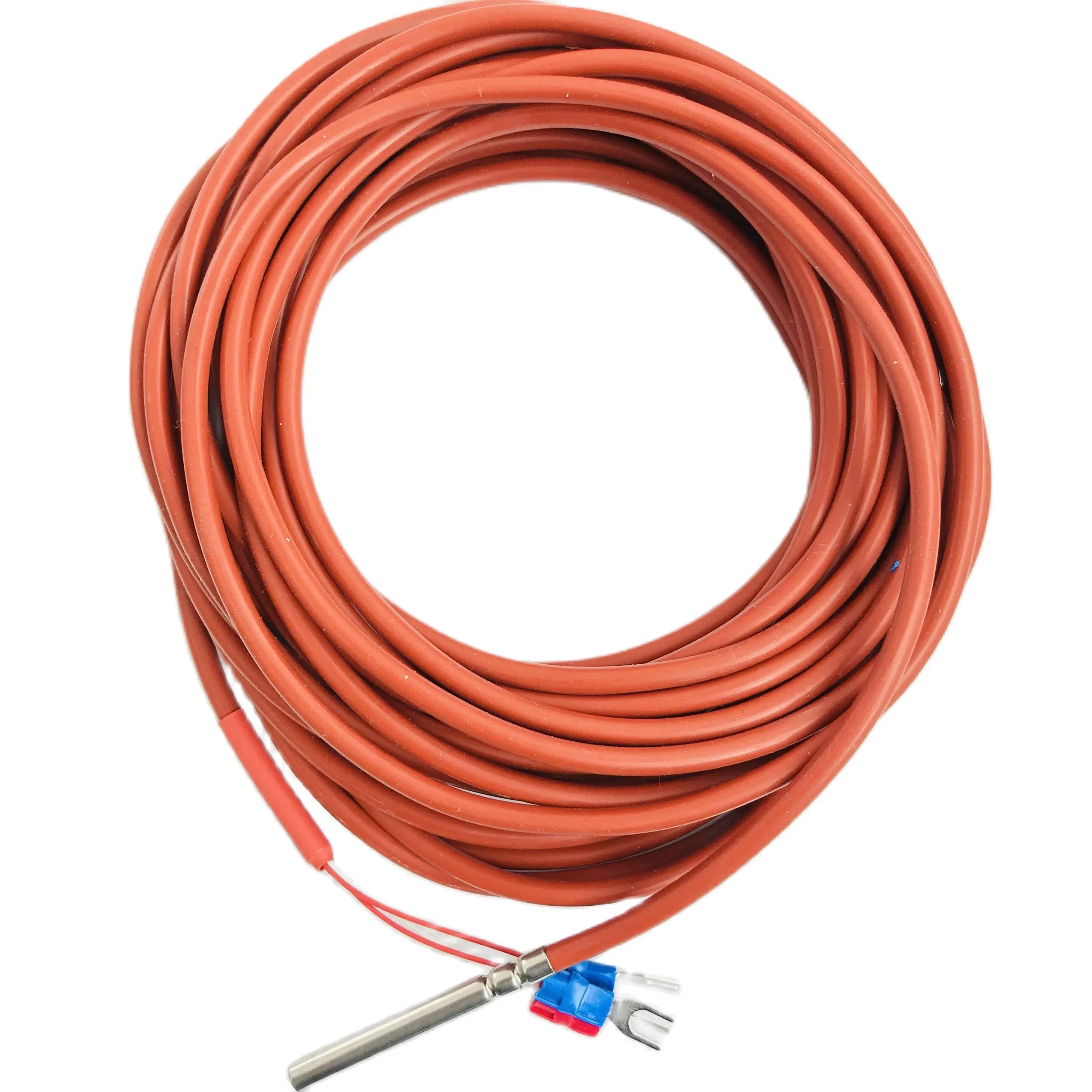 8 meters 5*45*8000mm PT1000 Temperature Sensor 3 Wires  with Silicone Gel Coated -50-180 centigrade Resistance thermometers RTDs