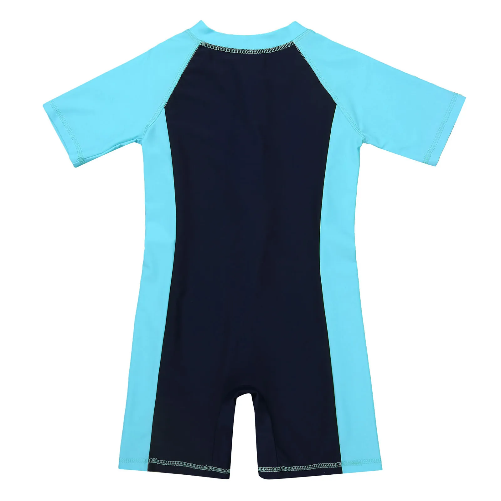 Kinder Jungen Mädchen Gymnastik Trikot einteilige kurze Ärmel Reiß verschluss Shorty Neopren anzug Bade bekleidung Badeanzug Ballett Trikot Overall