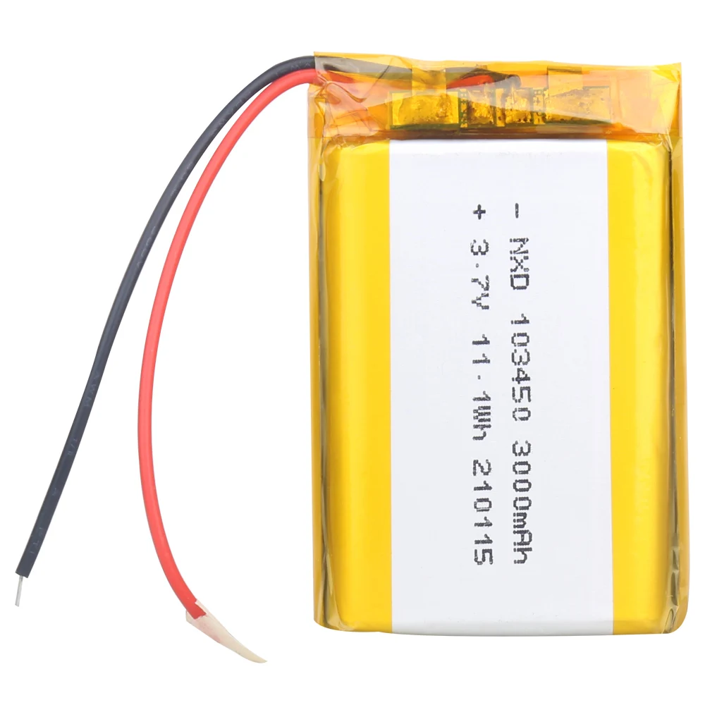 103450 3.7V3000mAh li-ion Lipo cells Lithium Li-Po Polymer Rechargeable Battery For interphone POS GPS Bluetooth speaker