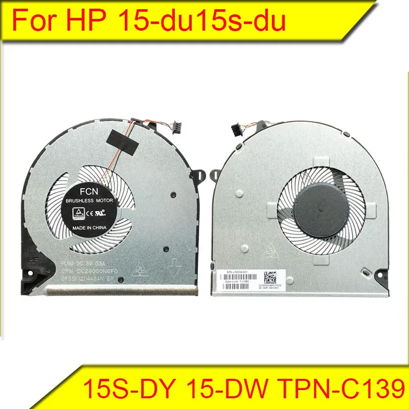 

For HP 15-du fan 15s-du 15S-DY 15-DW TPN-C139 cooling fan