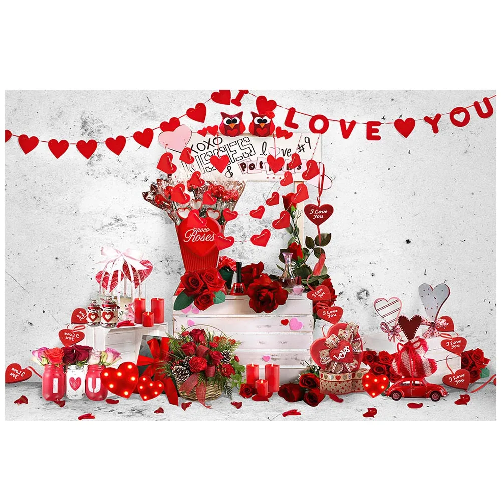Mocsicka Love Heart День святого Валентина фон дерево красная роза свадебная пара фон для фотосъемки студия «Я ЛЮБЛЮ ТЕБЕ» Декор баннер