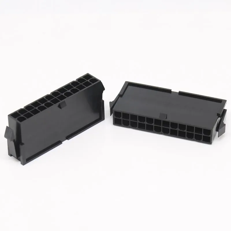 20PCS/1Lot 5557 4.2mm Black/White 24P 24PIN Female Socket Shell For PC Computer ATX Motherboard Power Connector Housing