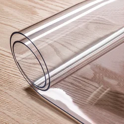 Transparency PVC table cloth Soft Glass Tablecloth Waterproof Oilproof for rectangular table Kitchen Dining table cover 1.0mm