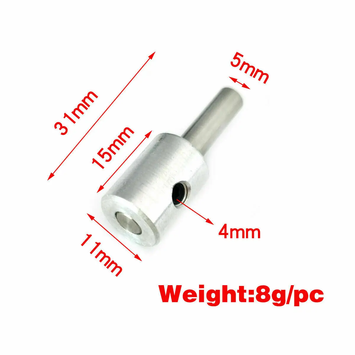 Convertisseur d'adaptateur de train d'atterrissage électrique en métal, tête de Conversion de 5mm pour modèle d'avion RC