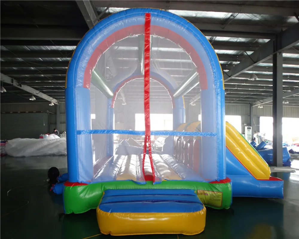 Factory sale  Inflatable  trampoline bouncy house with slide birthday gift for kids