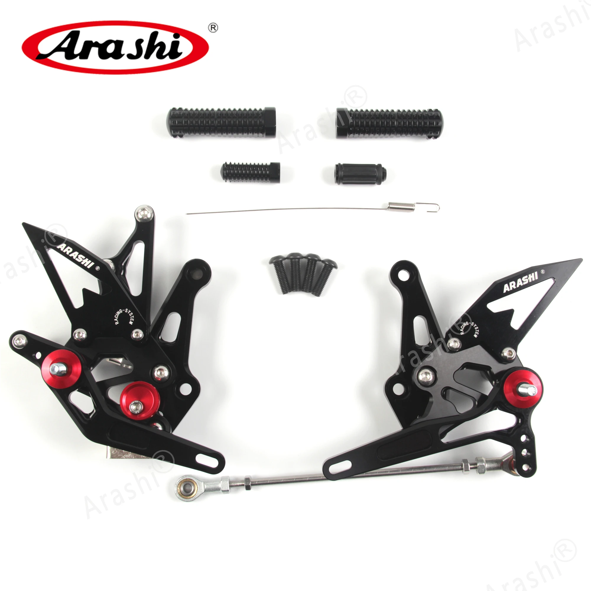 Arashi Adjustable Footrest For KAWASAKI Z1000 Z 1000 Z1000SX 2014 2015 2016 2017 CNC Rearset Foot Pegs Rear Foot Rest Aluminum