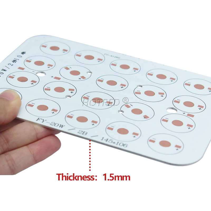Substrato della piastra di Base del bordo del pwb di alluminio del LED per 1W 3W 20W 50W 60W LED Chip perline 145*106mm radiatore fai da te per la