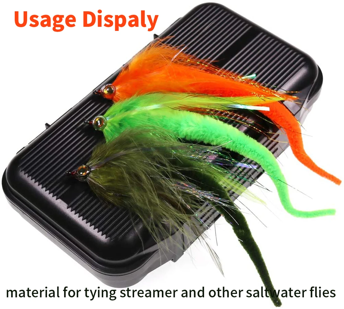 Wifreo 5pc/pa L Fly Tying Magnum Dragon Tails Pike Mustky Steelhead Saltwater Fly Snake Wiggle Tail Tying Tail Material Chenille image 6