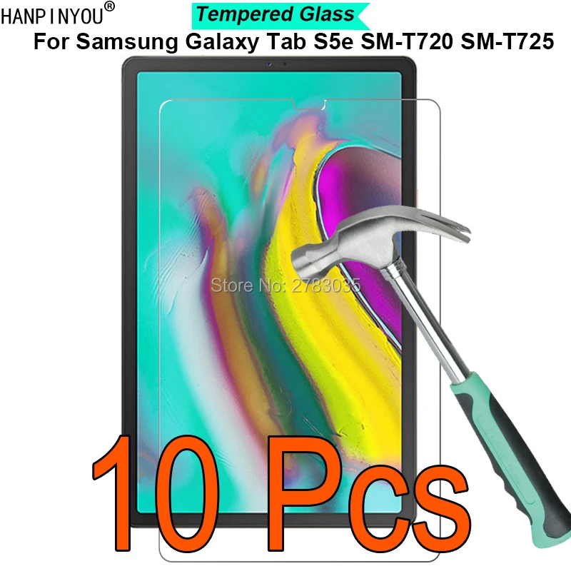 

10 Pcs/Lot For Samsung Galaxy Tab S5e SM-T720 SM-T725 10.5" 9H Hardness 2.5D Tempered Glass Film Screen Protector Guard