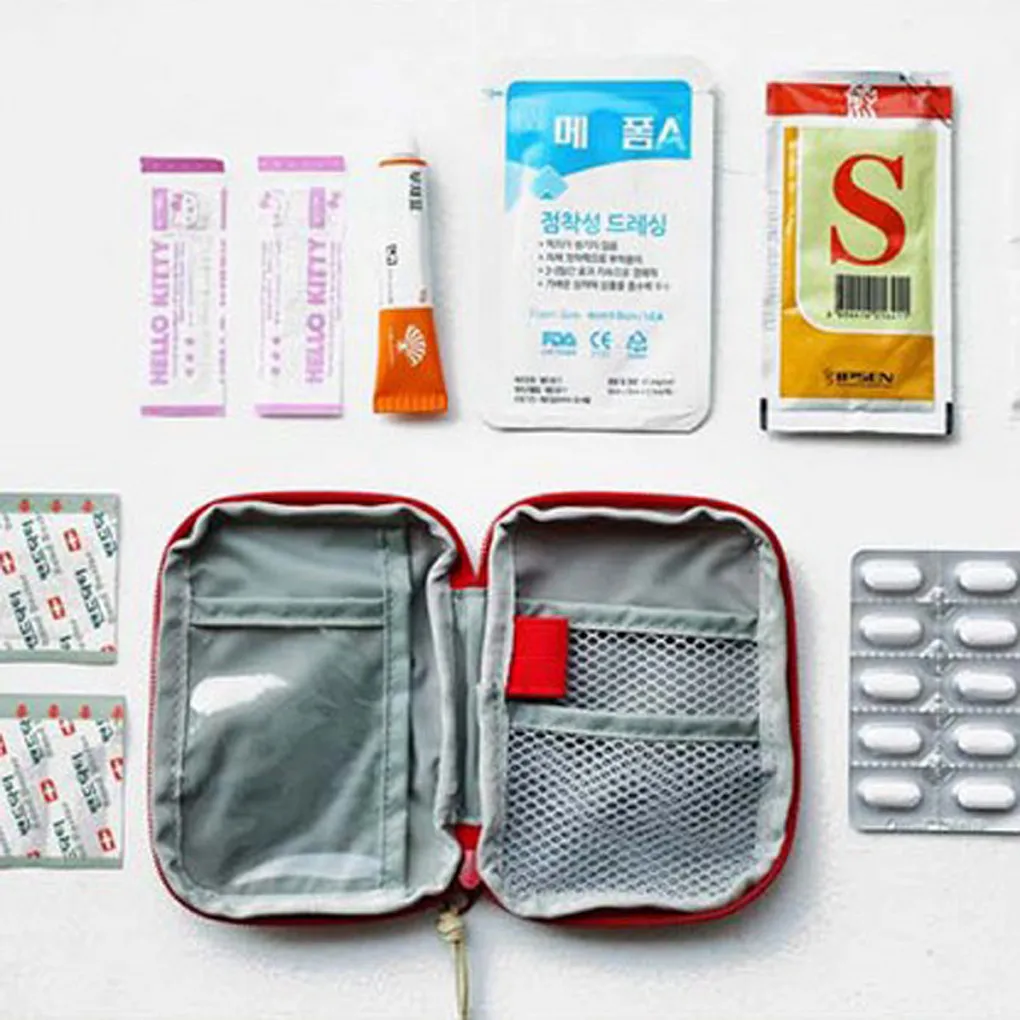 Mini Portable Medicine Bag First Aid Kit Medical Emergency Kits Organizer Outdoor Household Medicine Pill Storage Bag