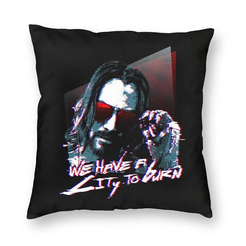 Keanu Reeves Artistic Portrait Cushion Covers Velvet Canadian Actor John Wick Pillow Case For Sofa Square Pillowcase Home Decor