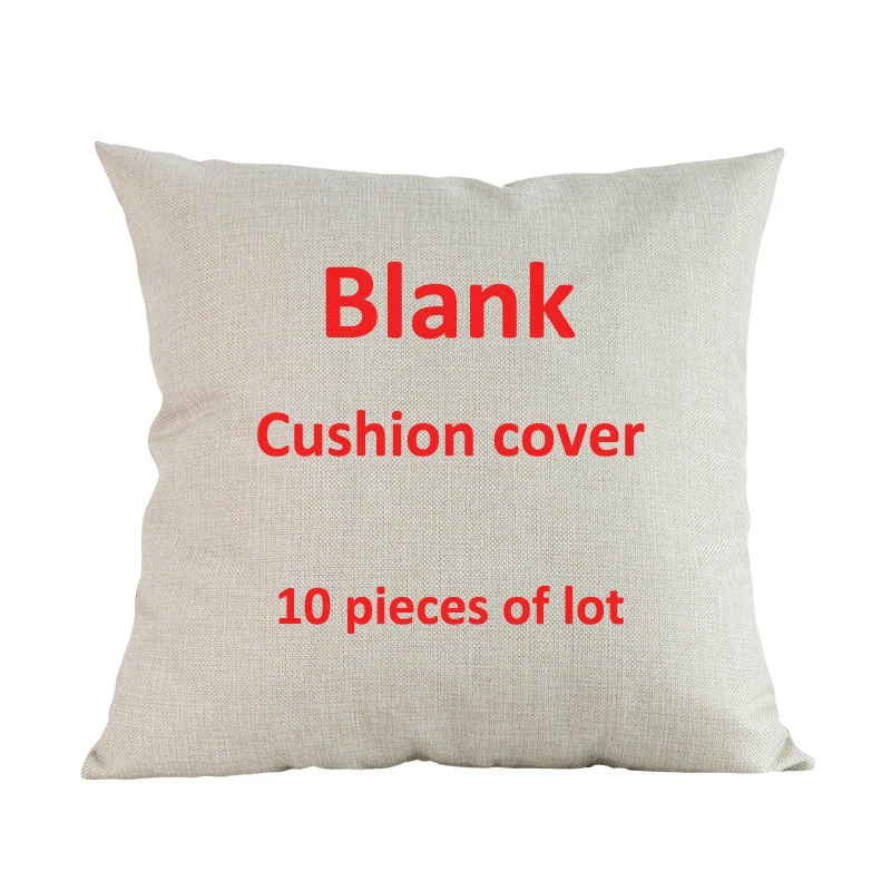 Blank Pillowcase for Car Sofa Solid Color Throw Pillow Linen Cotton Print Cushions Custom Pillow for Thermal Transfer