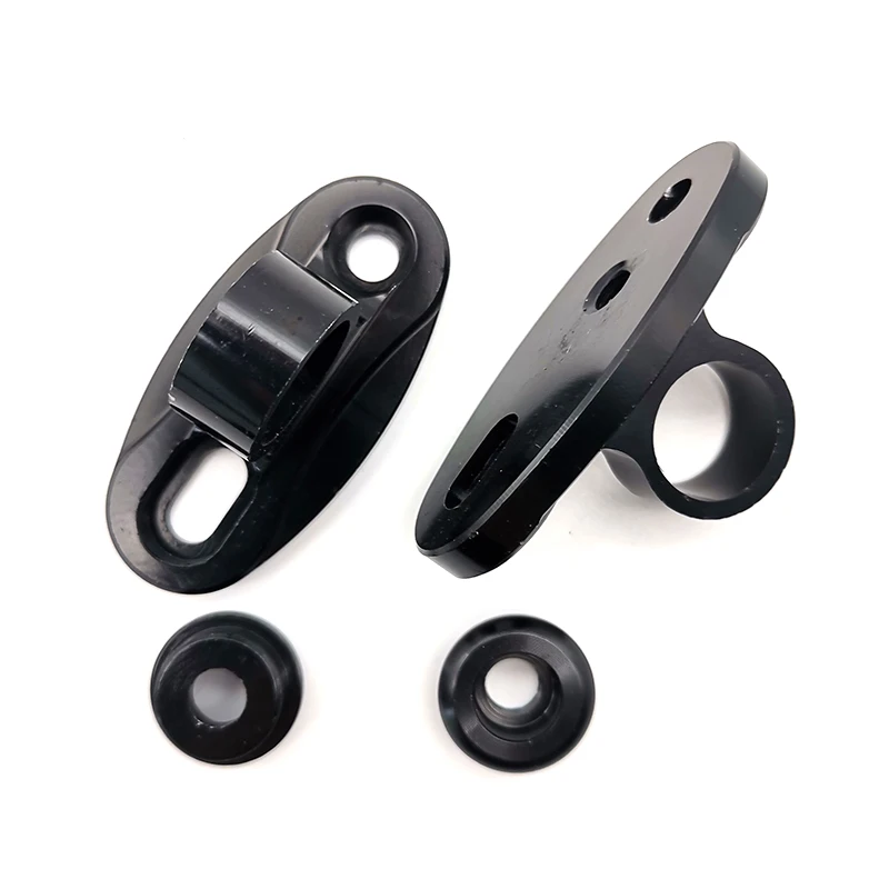 Black Universal Motorcycle CNC Aluminum Rearview Mirror Adapters Holder Mounting