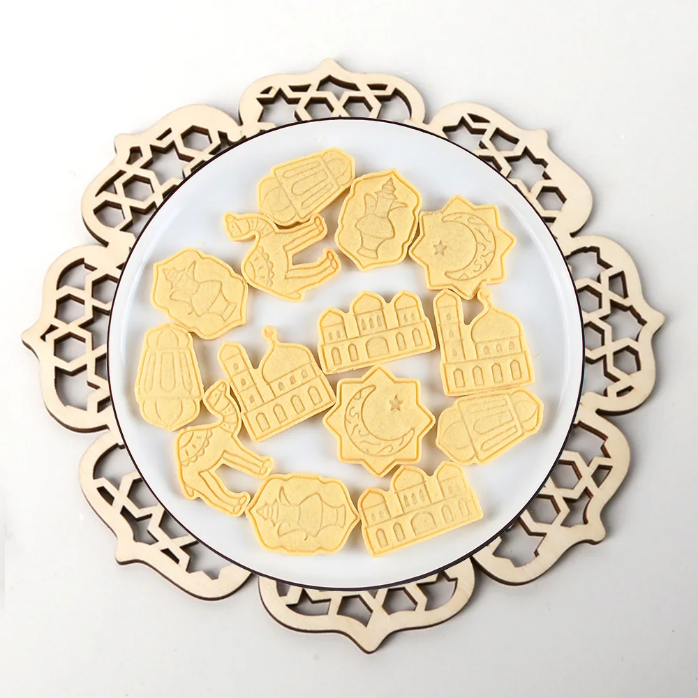 6Pcs EID Mubarak Camel Moon Star 3D Biscuit Mold Cookie Cutters Ramadan Kareem Party Home Decoration Islam Muslim Decor