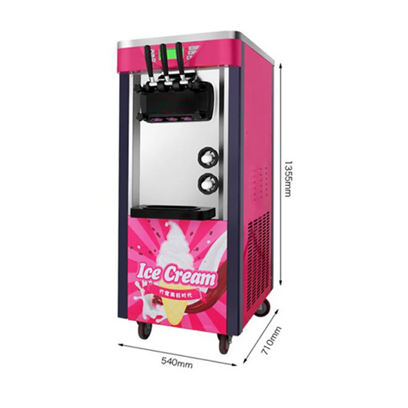 

Commercial Ice Cream Machine Prices 110V 220V With English Operating System Stainless Steel 3 Flavors Ice Cream Machine