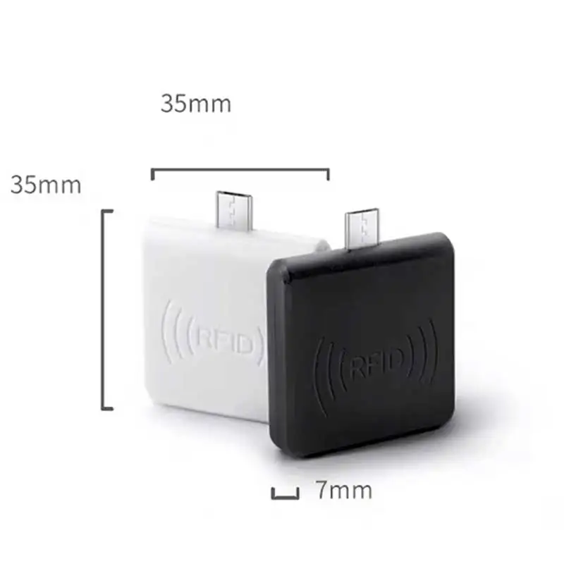 HaChanLun OTG NFC 13.56MHZ Access Card Reader Supports Windows / Android RFID Smart Chip Card Reader