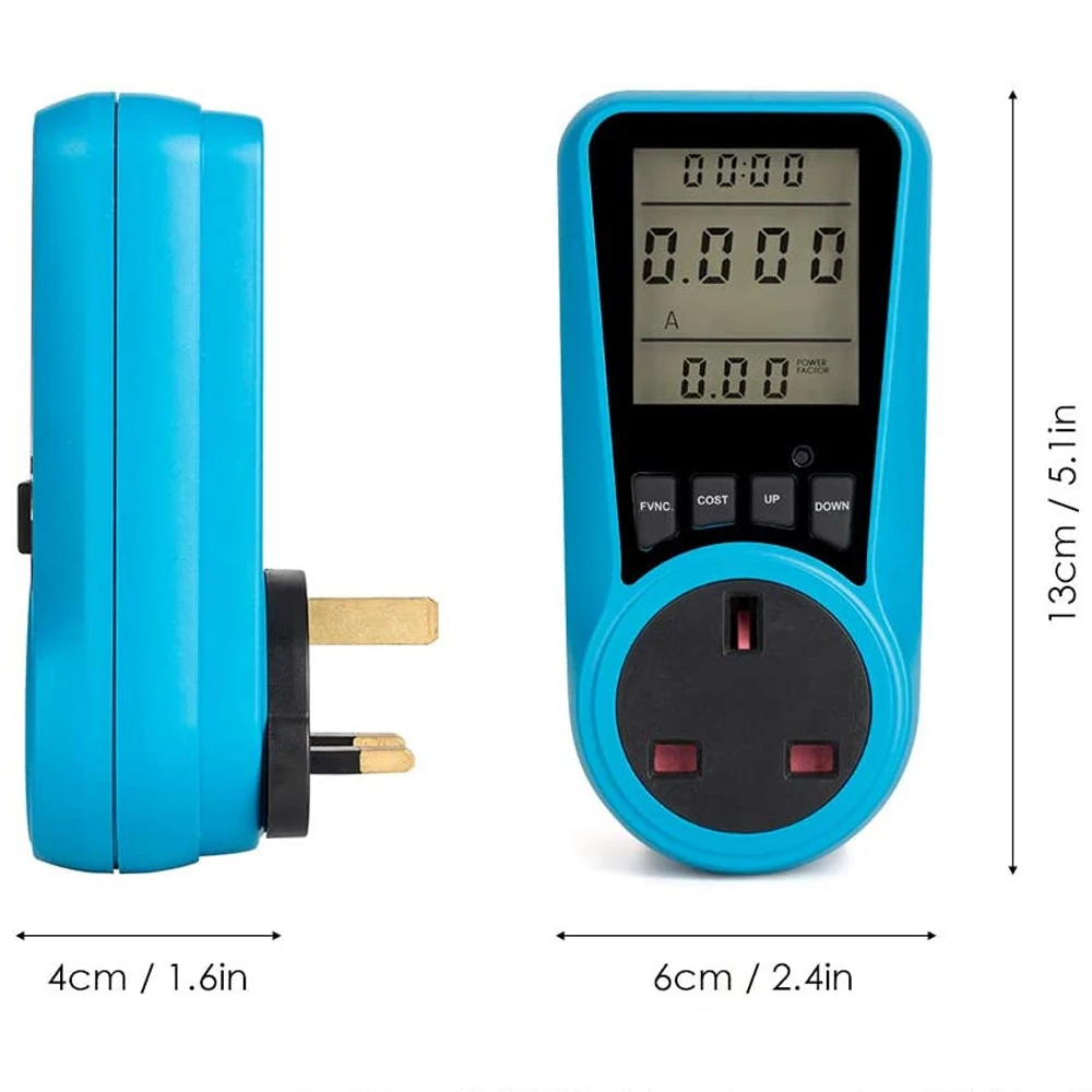 Digital Wattmeter Current Meter AC Power Meter Voltmeter Time Watt Power Energy Tester AC 230V 50Hz Analyzer