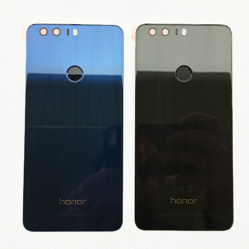 Original For Huawei Honor 8 Back Glass Battery Cover Rear Housing Door Case Panel For Honor 8 Battery Glass Cover with fingerpri