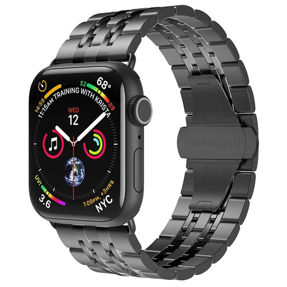 

Correas for apple watch 5 band 44mm 42mm strap Stainless Steel pulseira for iwatch bands 40mm 38mm correa Series 4 3 2 bracelet