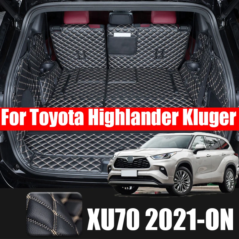 

7 Seats Special trunk mats cargo liner boot carpets for Highlander styling For Toyota Highlander Kluger XU70 2020 2021 2022 2023