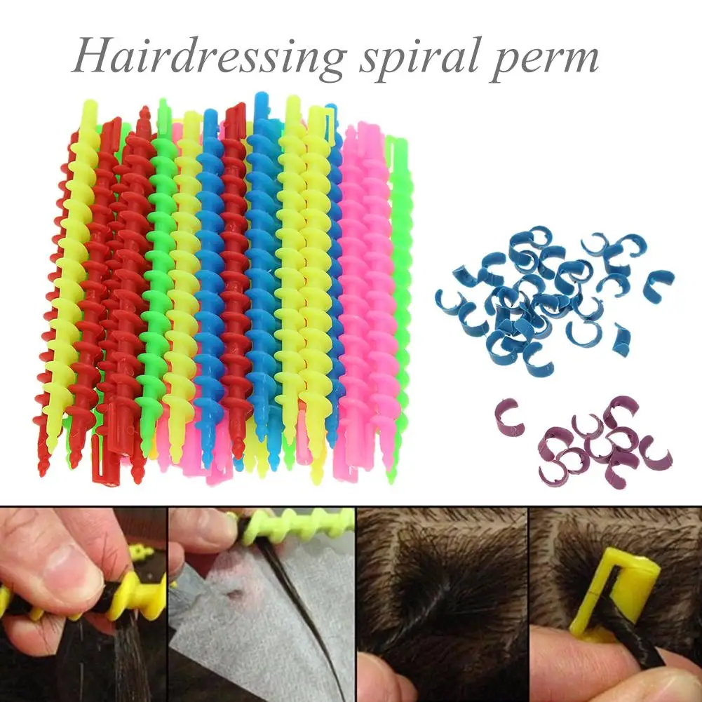 18/26/30/35PCS Plastic Hair Perm Rods Long Spiral Hair Perm Rods Hairdressing Styling Hair Curler Rollers DIY Salon Tool