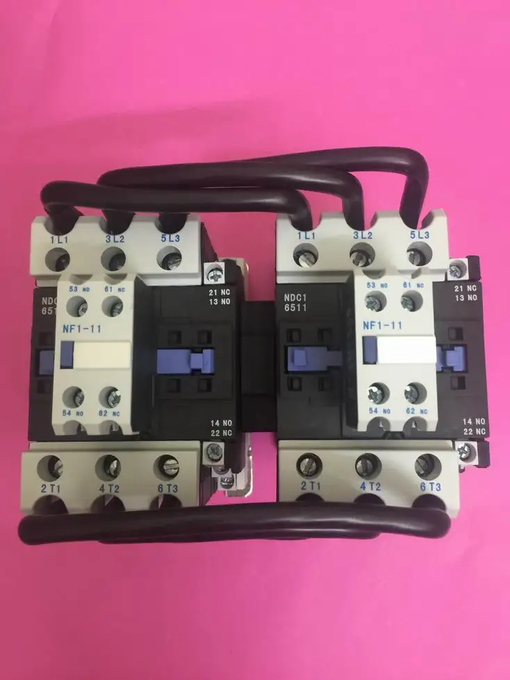 Nader/Good letter NDC1N-6511+2NF1-11 inverted reversible chain contactor relay 220VAC